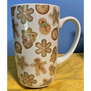 Boston Warehouse 20 oz Latte Mug Holiday Christmas Festive Cookies 22oz New 2022